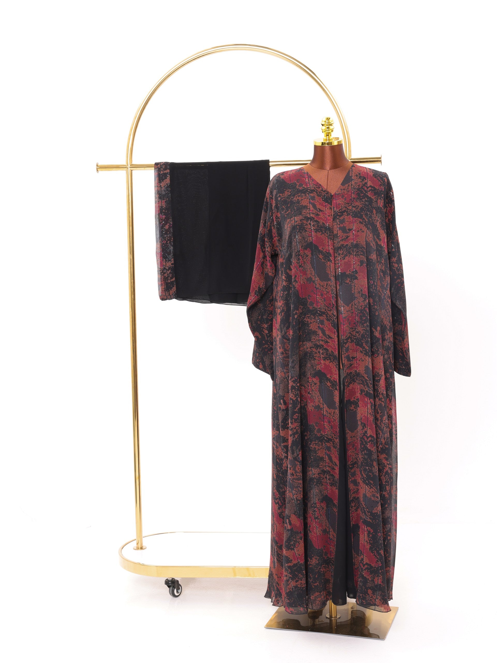 Abaya “Crimson Glow”