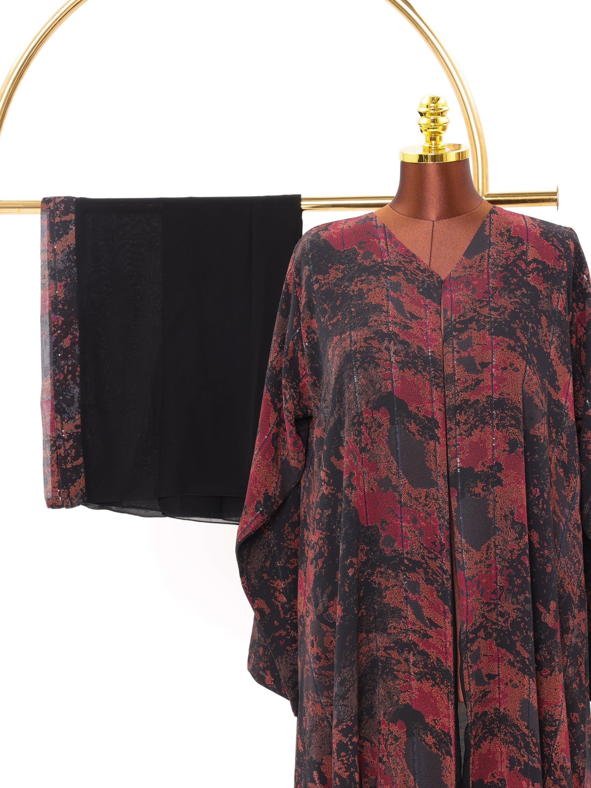 Abaya “Crimson Glow”