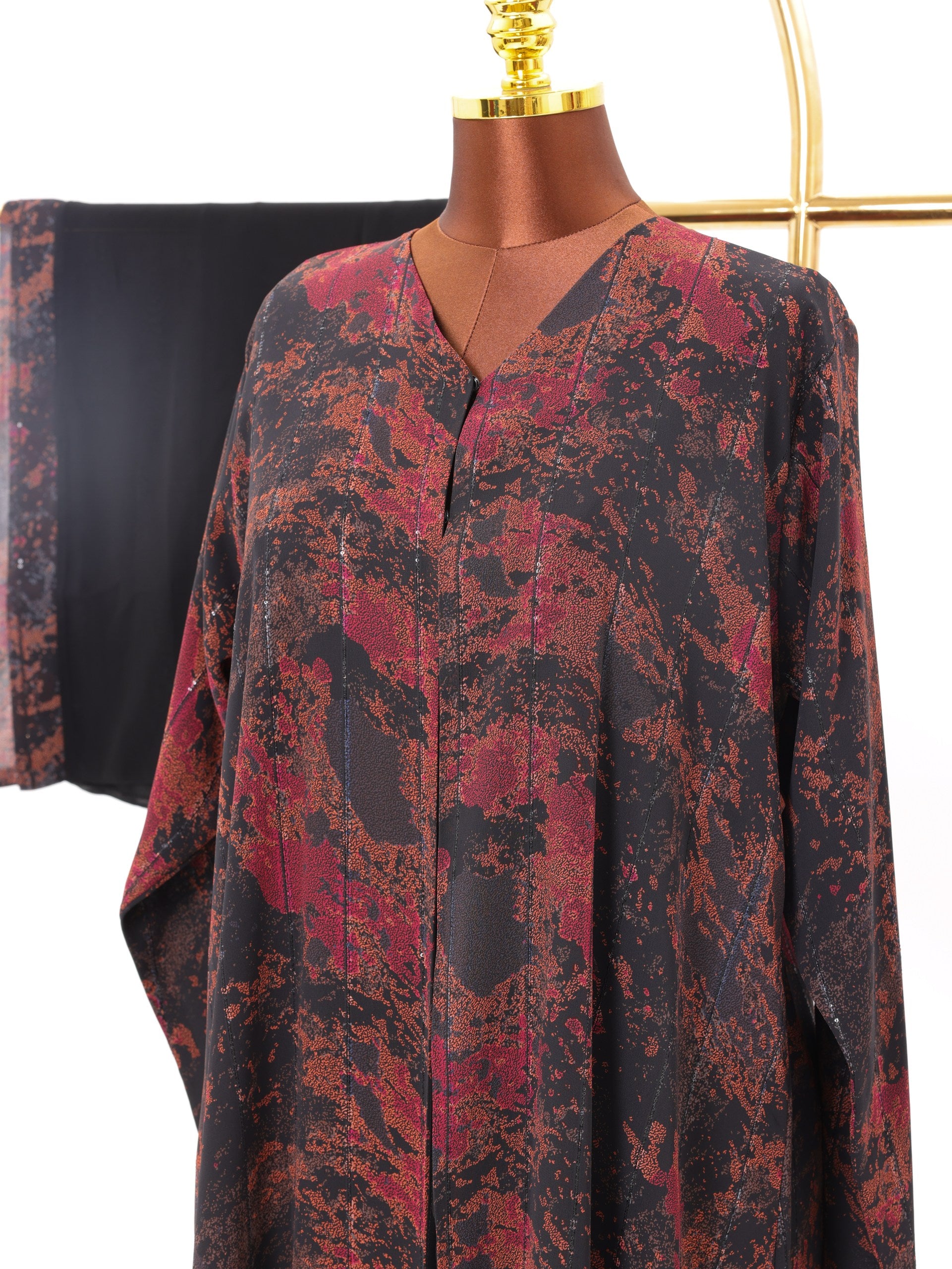Abaya “Crimson Glow”