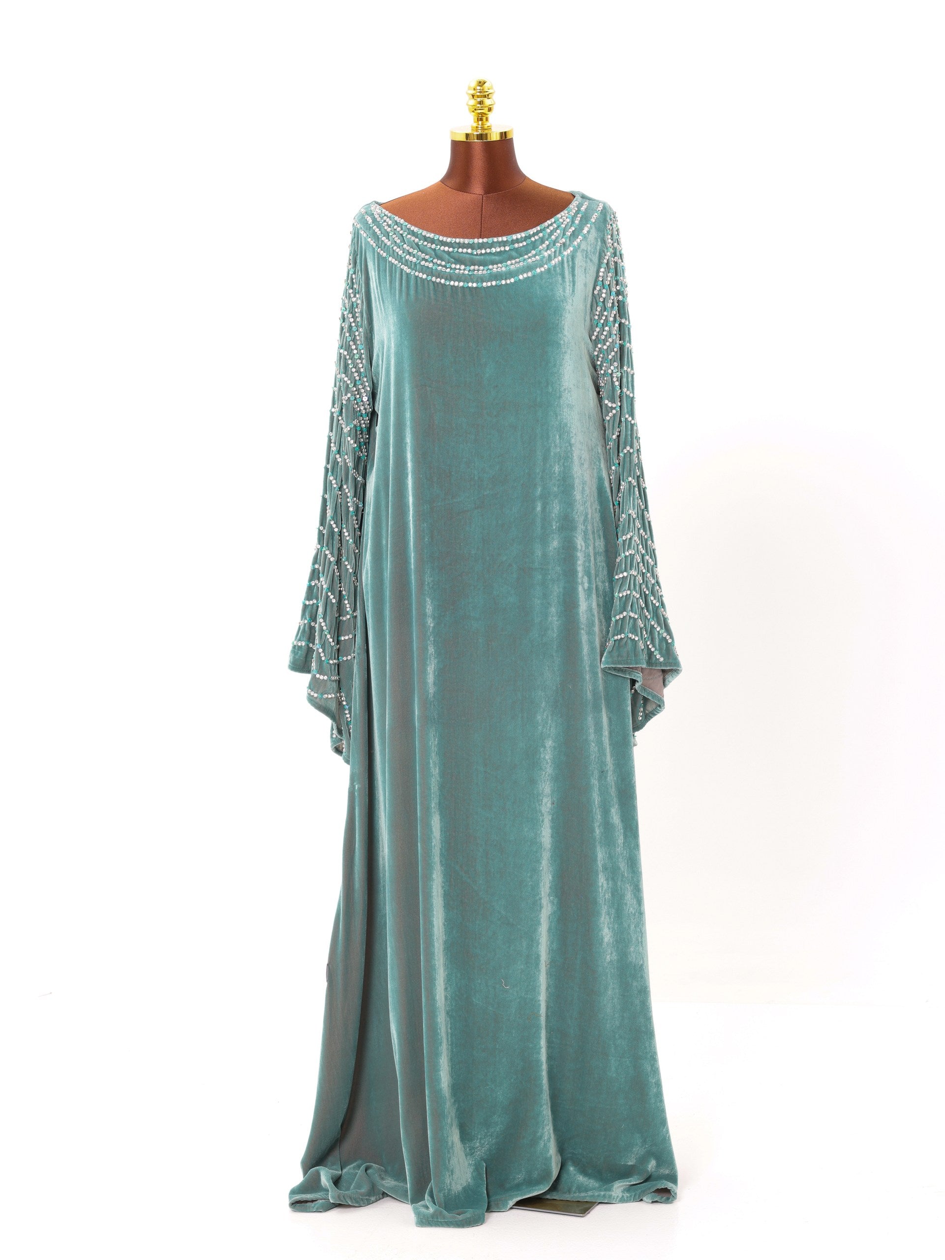 Emerald Velvet Glow Dress