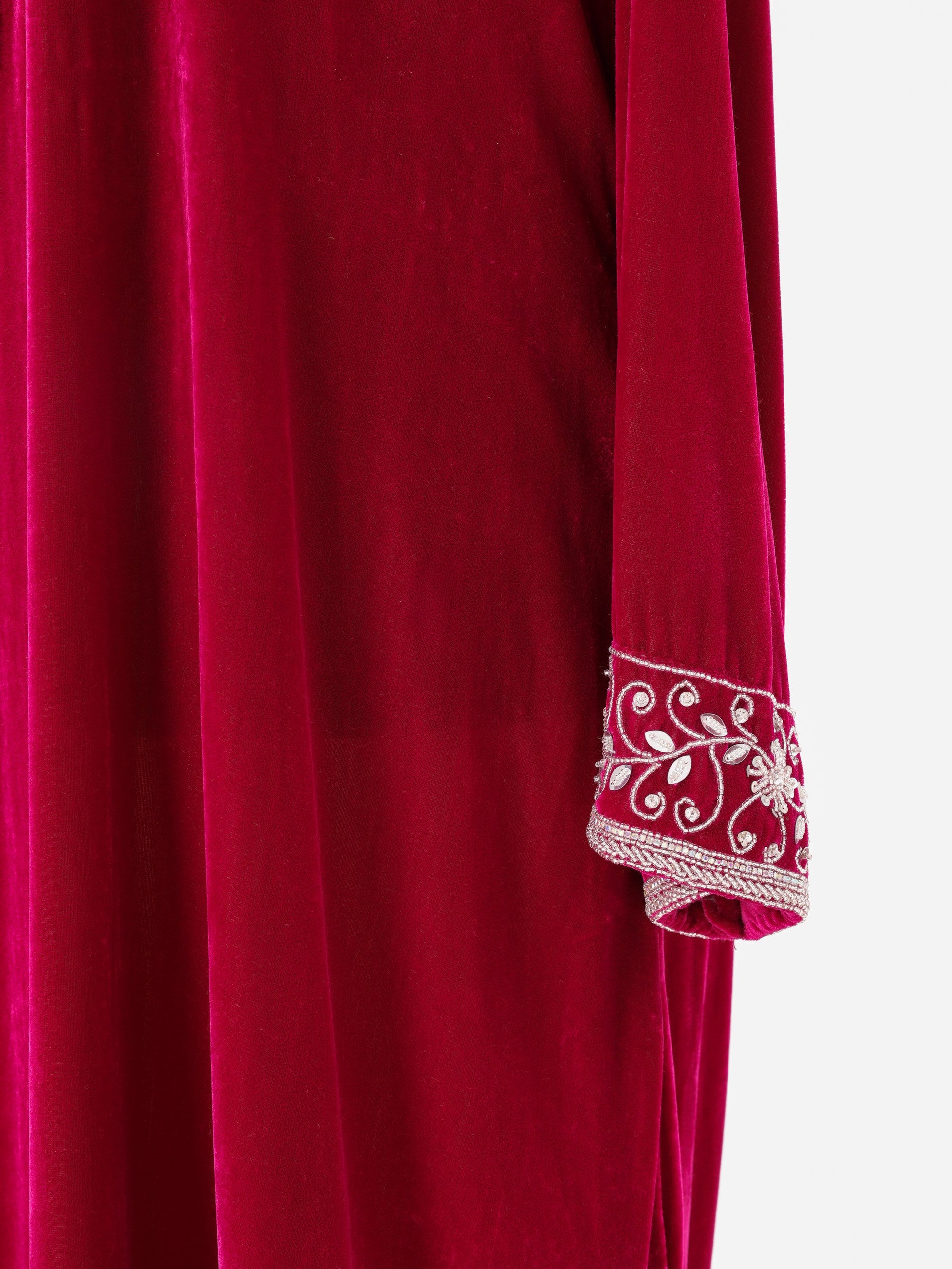 Rose Tassel Velvet Dress