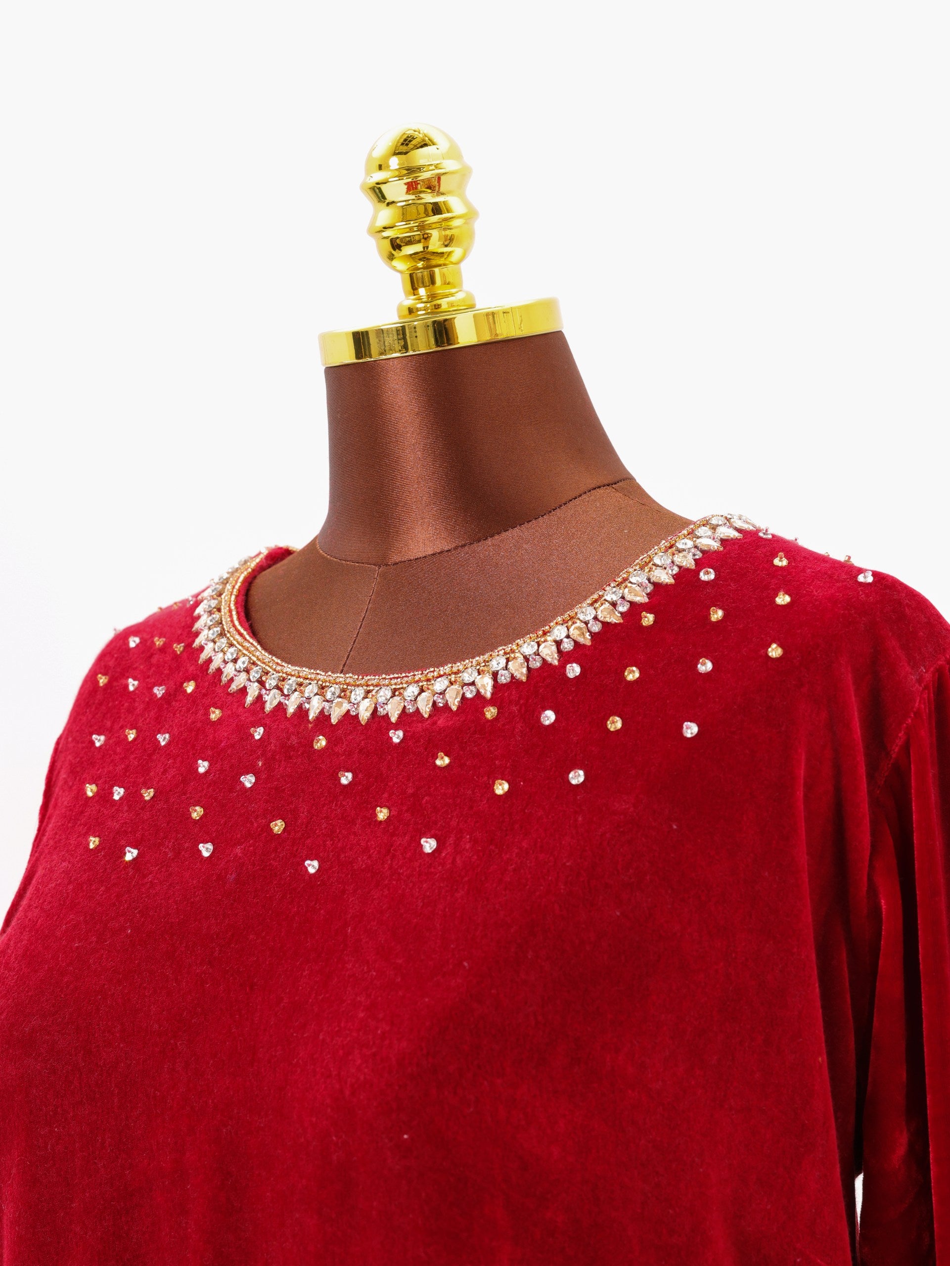 Ruby Charm Velvet Dress