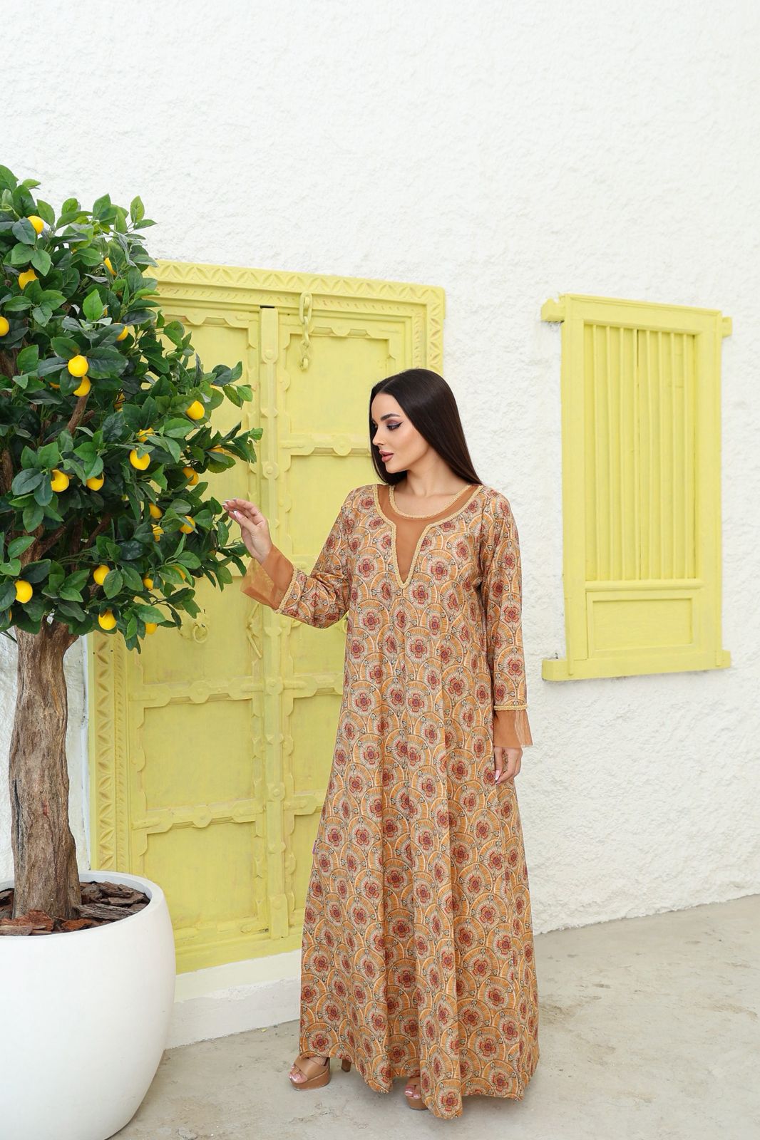 Amber Liberty Cotton Jalabiya