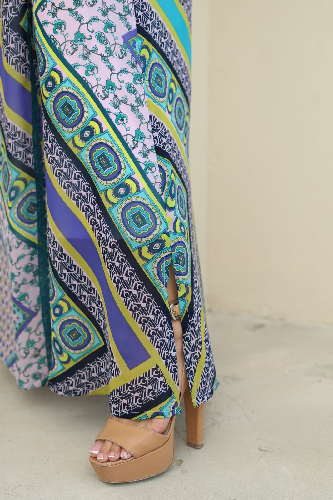 Aqua Mosaic Chiffon Jalabiya