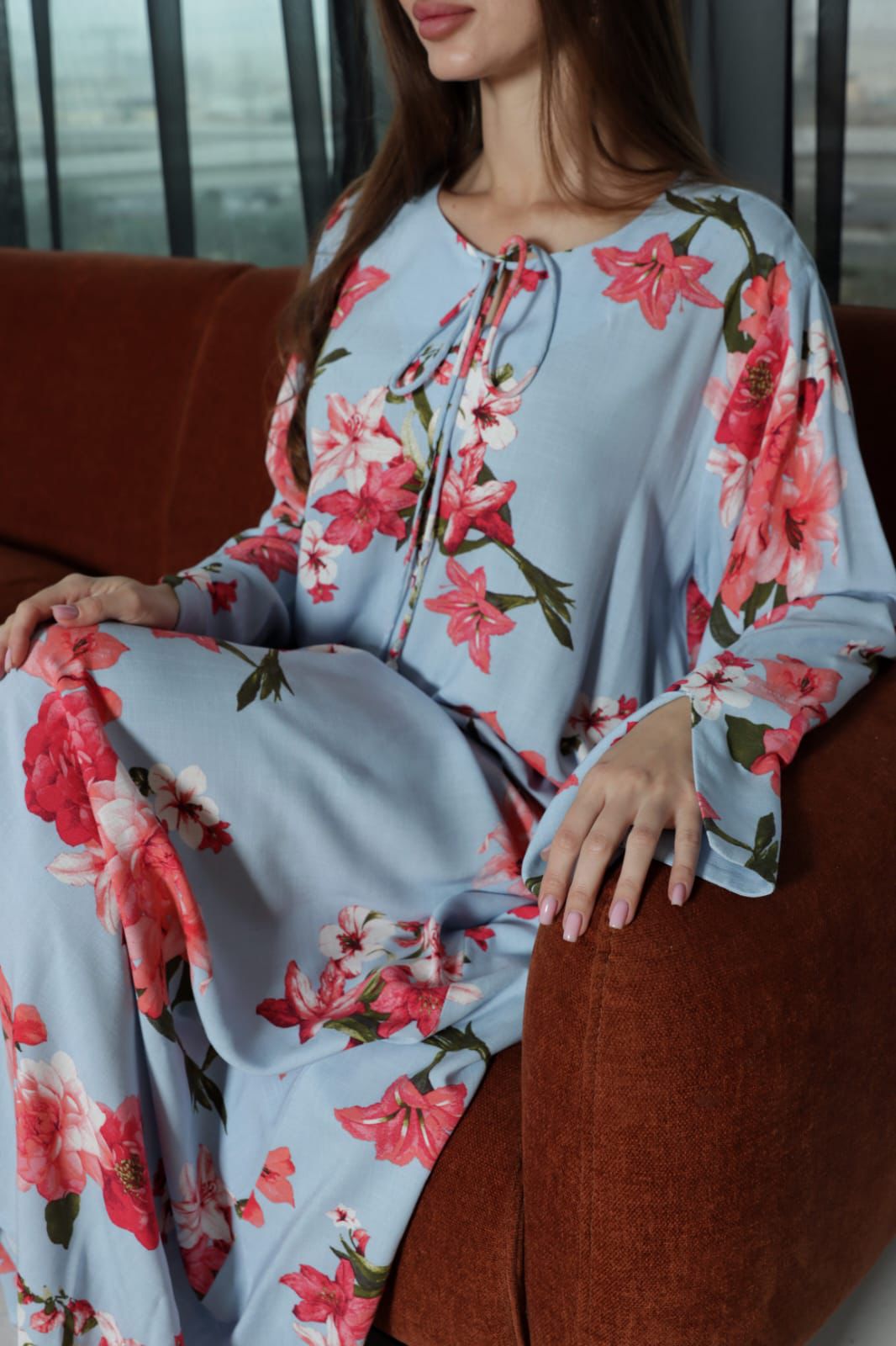 Blue Blossom Jalabiya