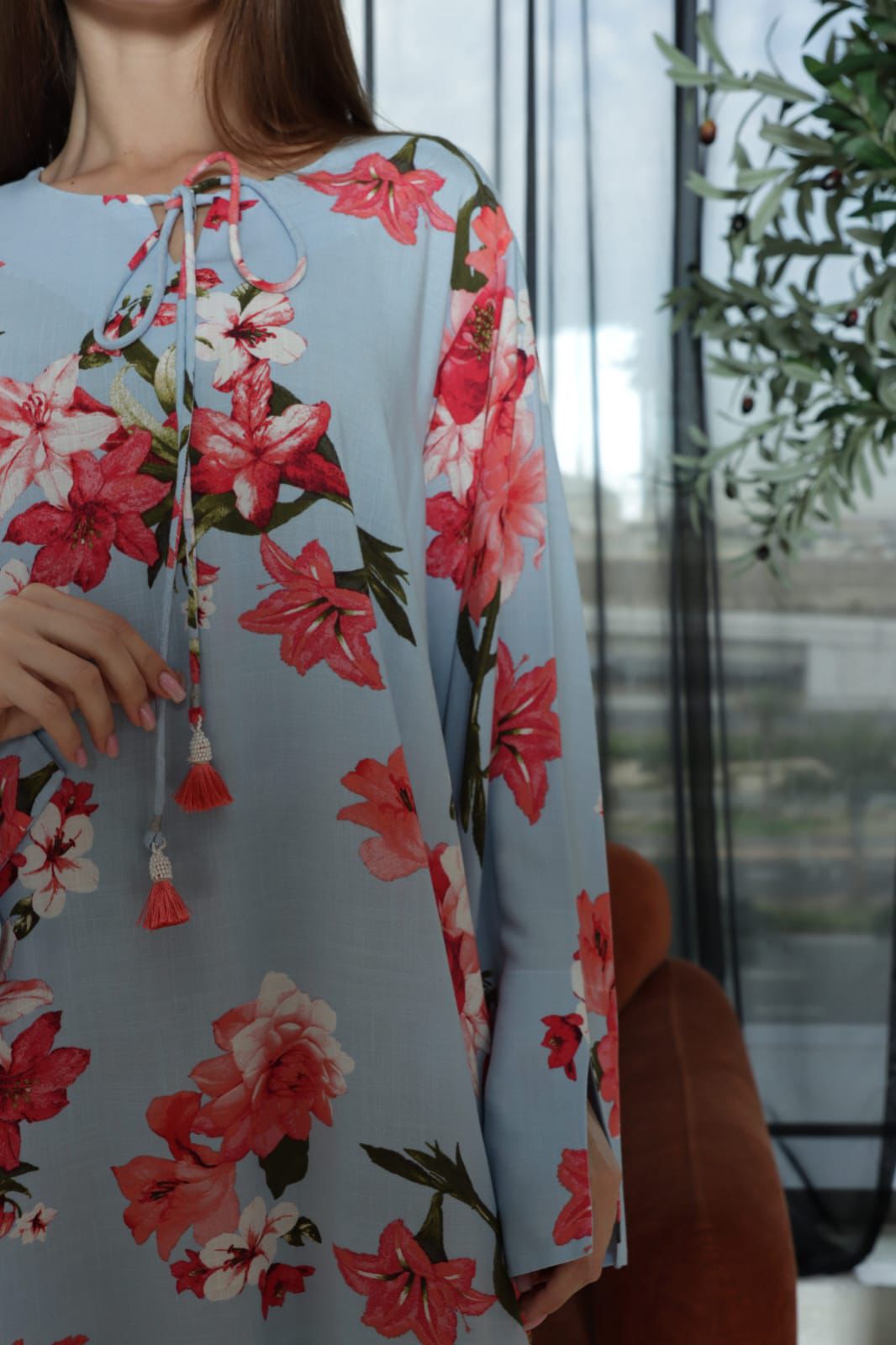 Blue Blossom Jalabiya