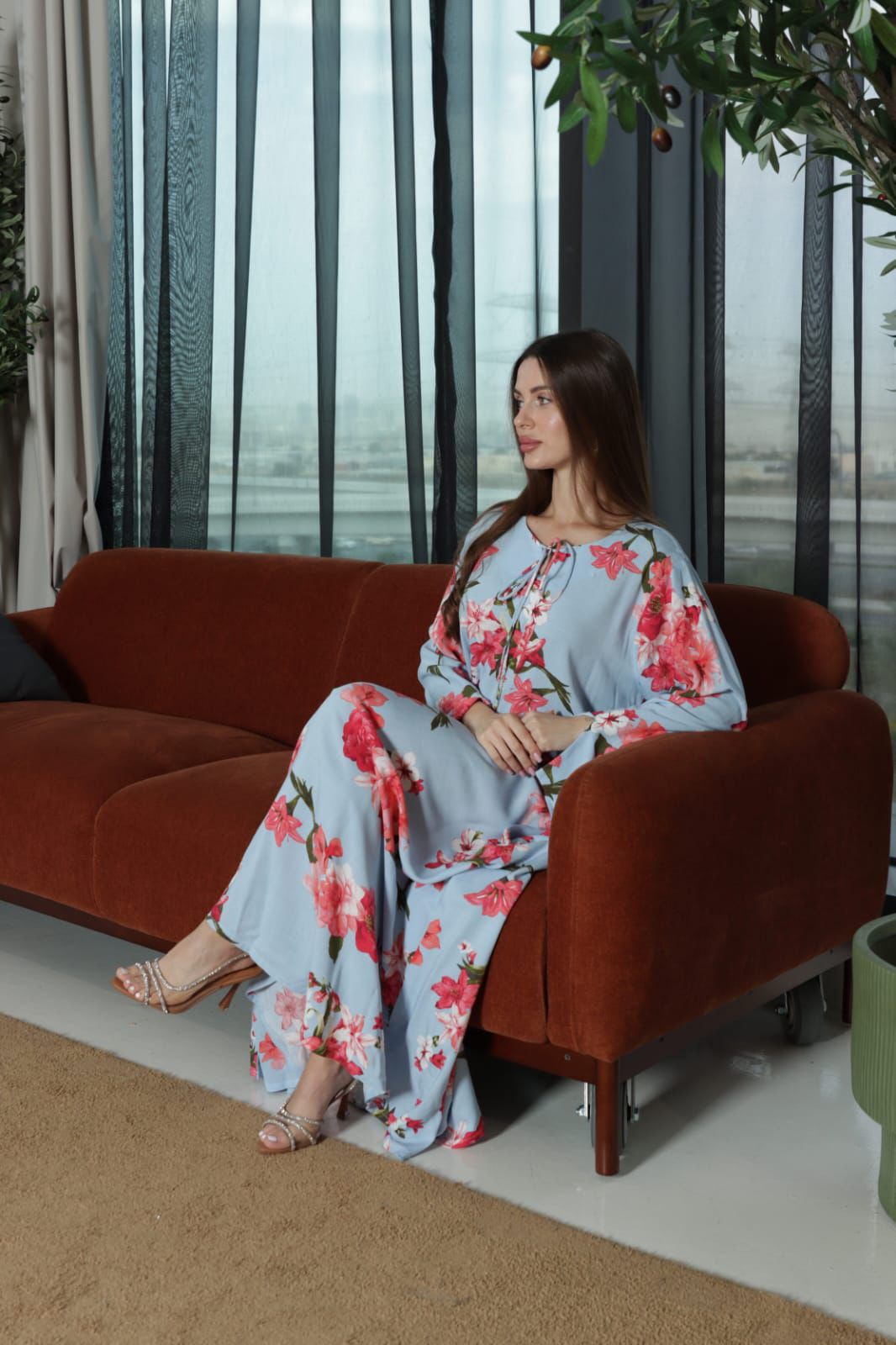 Blue Blossom Jalabiya