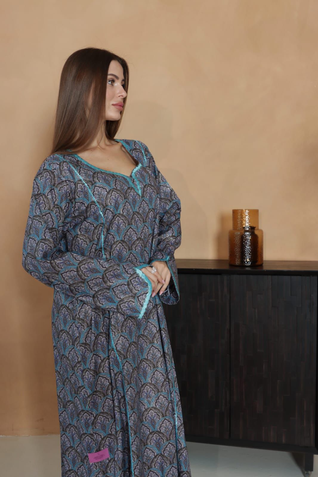 Blue Zari Glow Jalabiya