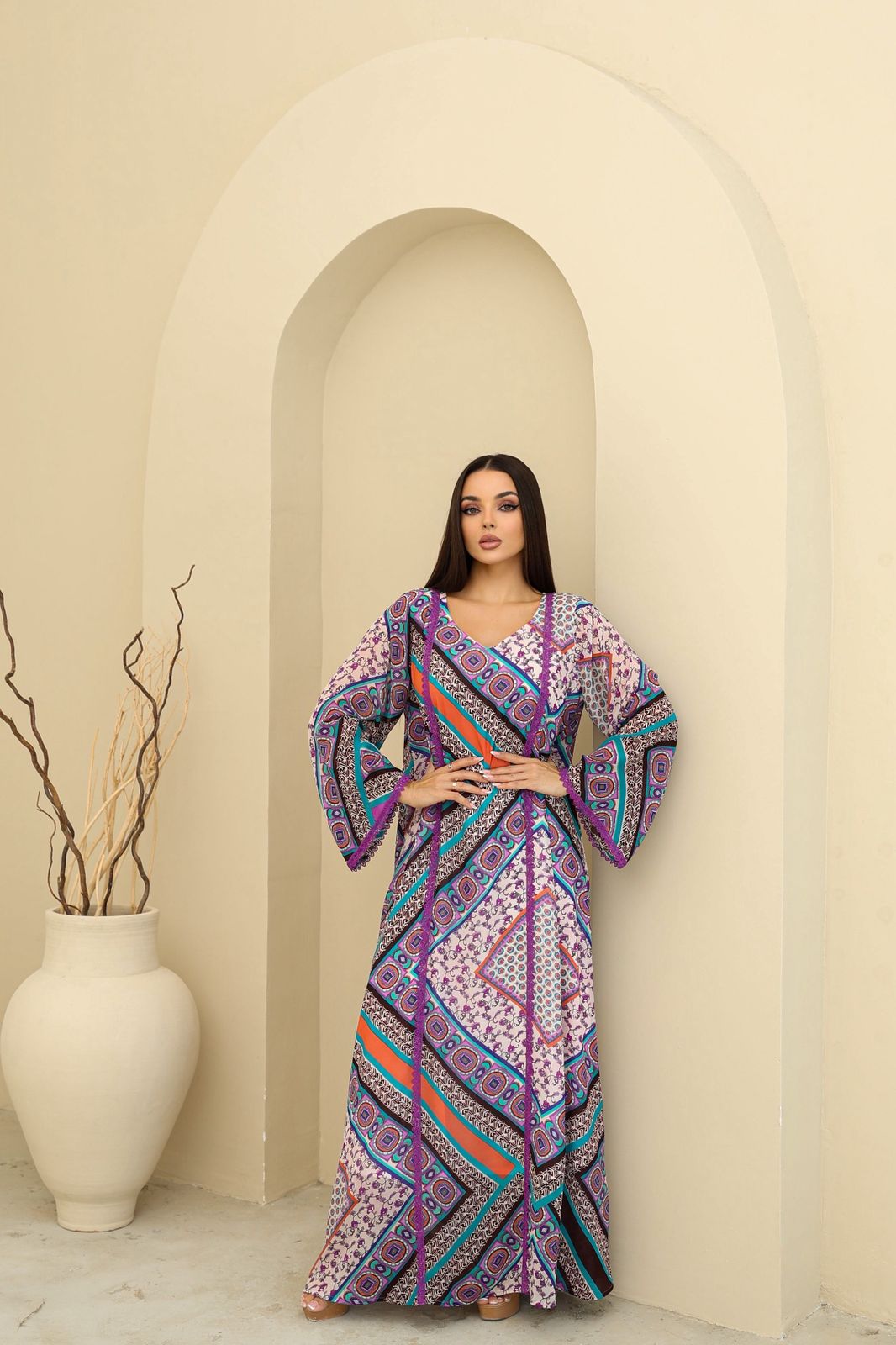 Bohemian Charm Chiffon Jalabiya