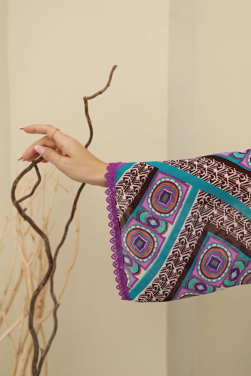 Bohemian Charm Chiffon Jalabiya