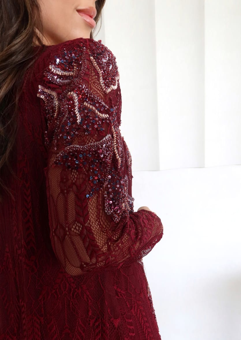 Crimson Dazzle Gown