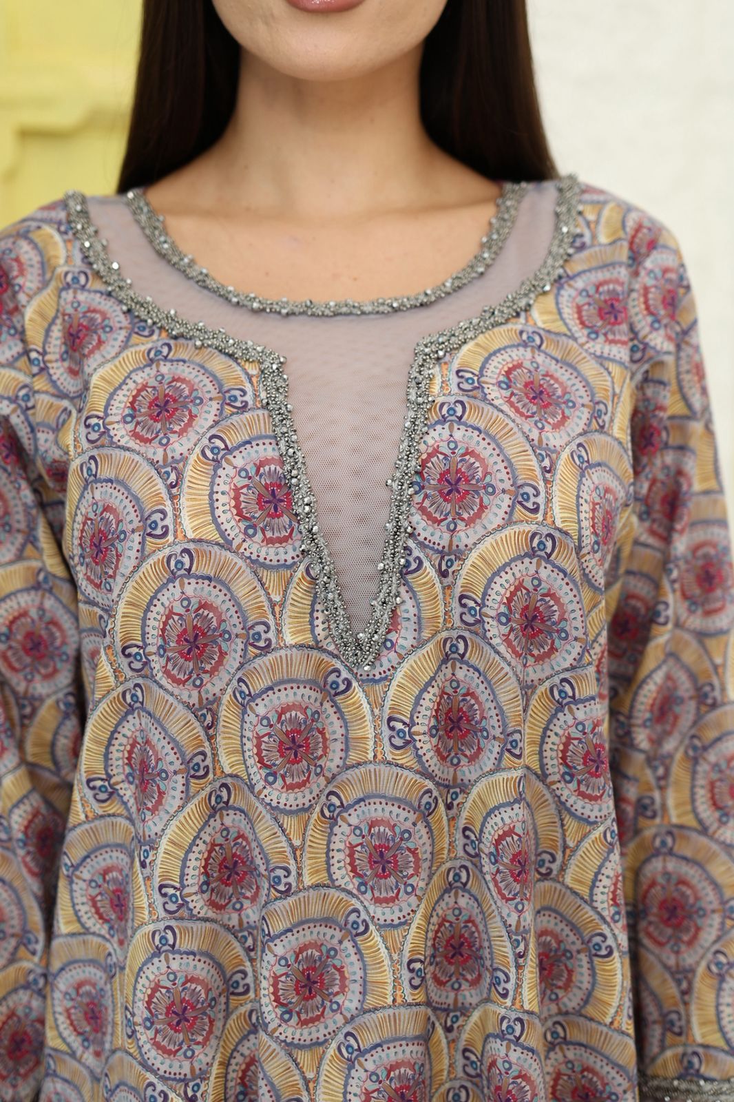 Lilac Liberty Cotton Jalabiya