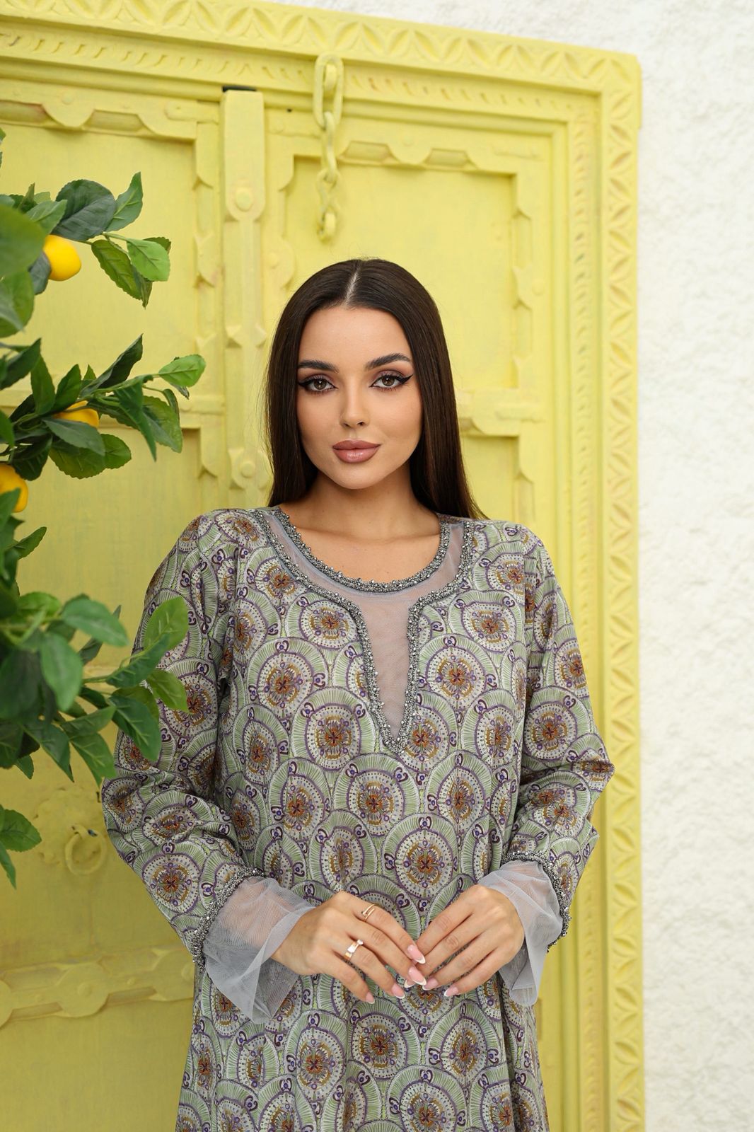 Mint Liberty Cotton Jalabiya