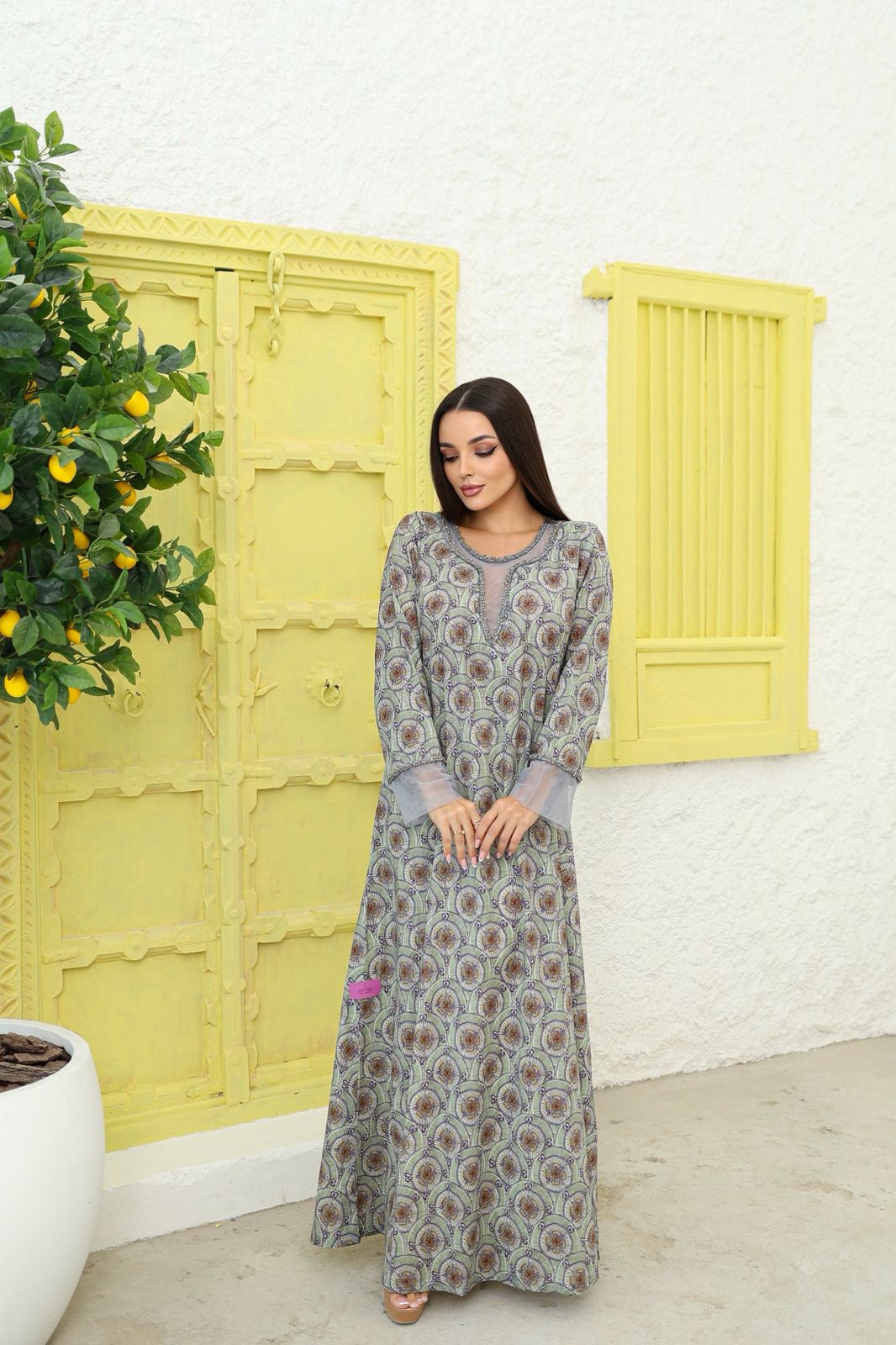 Mint Liberty Cotton Jalabiya