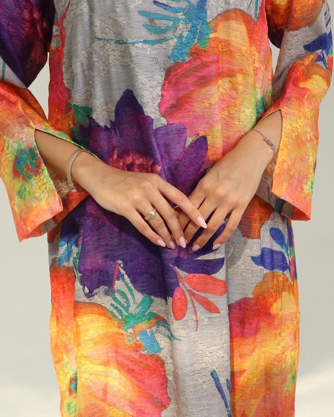 Mykonos Bloom Organza Jalabiya