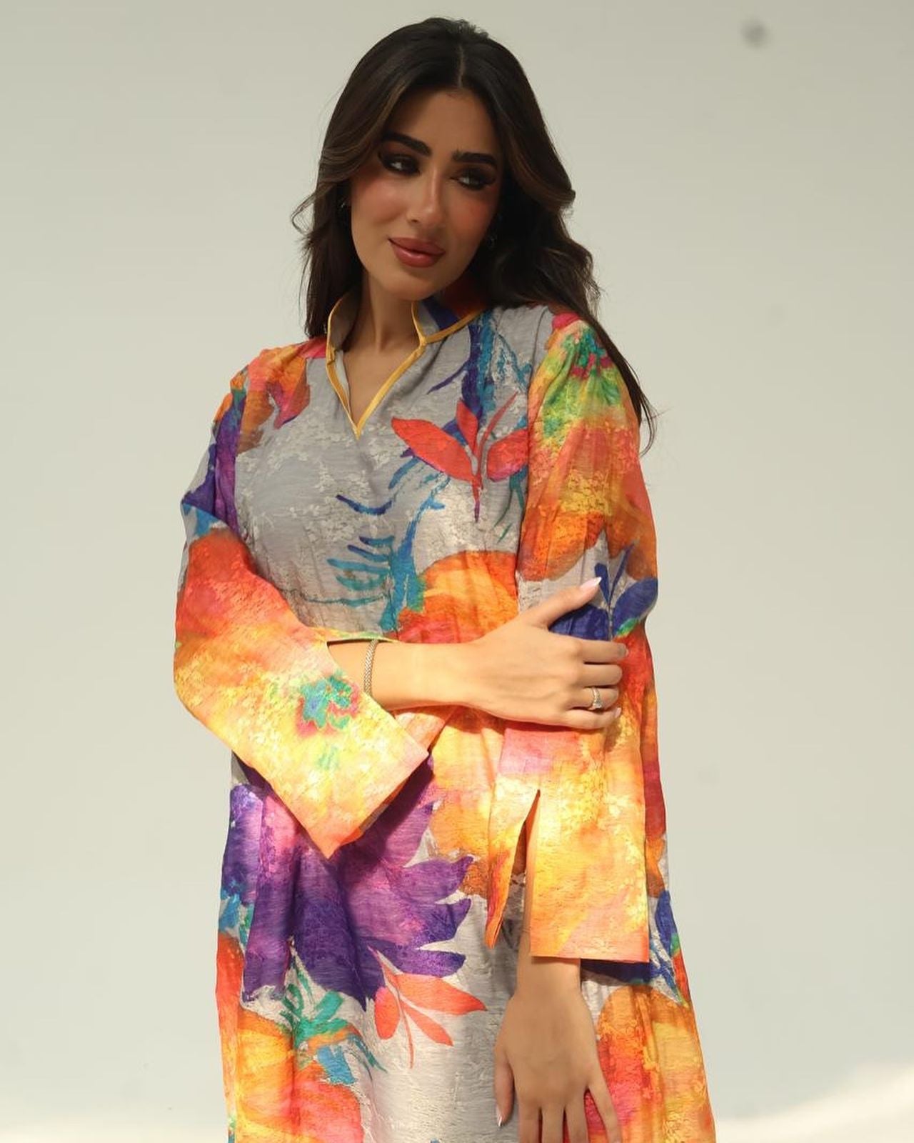 Mykonos Bloom Organza Jalabiya