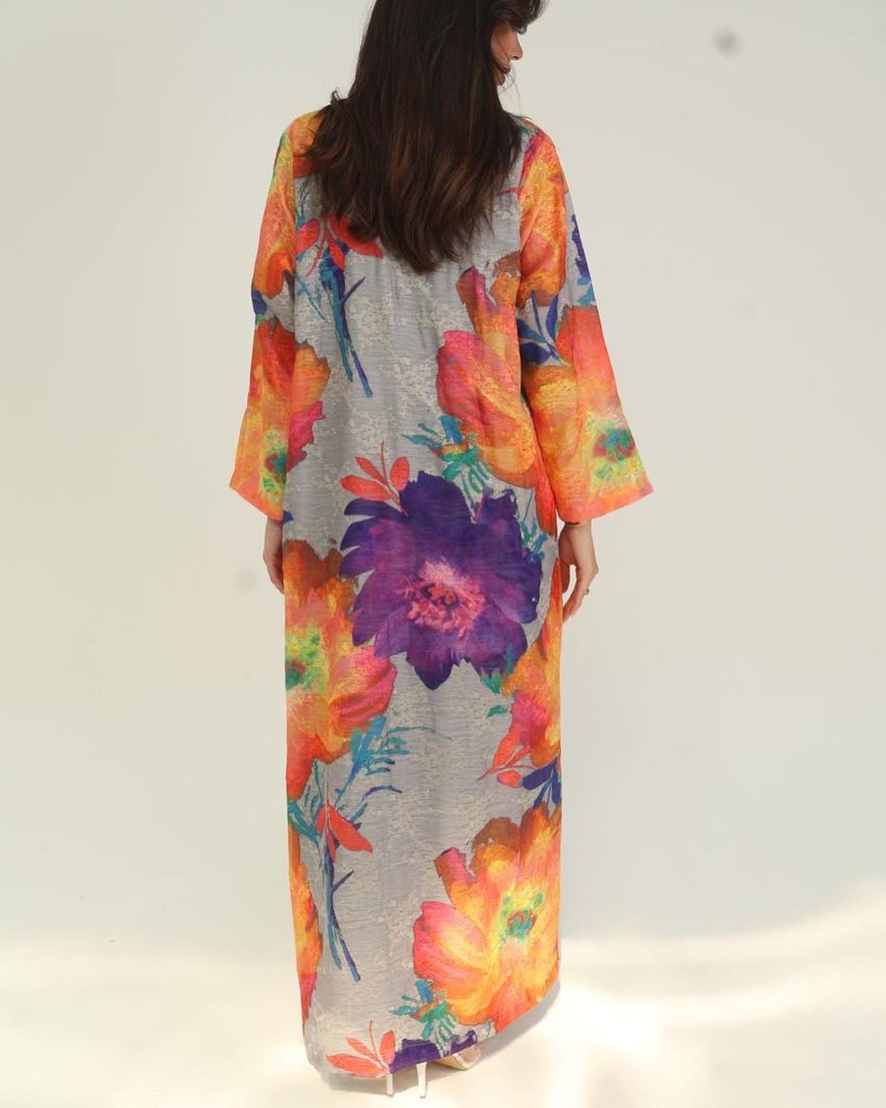 Mykonos Bloom Organza Jalabiya