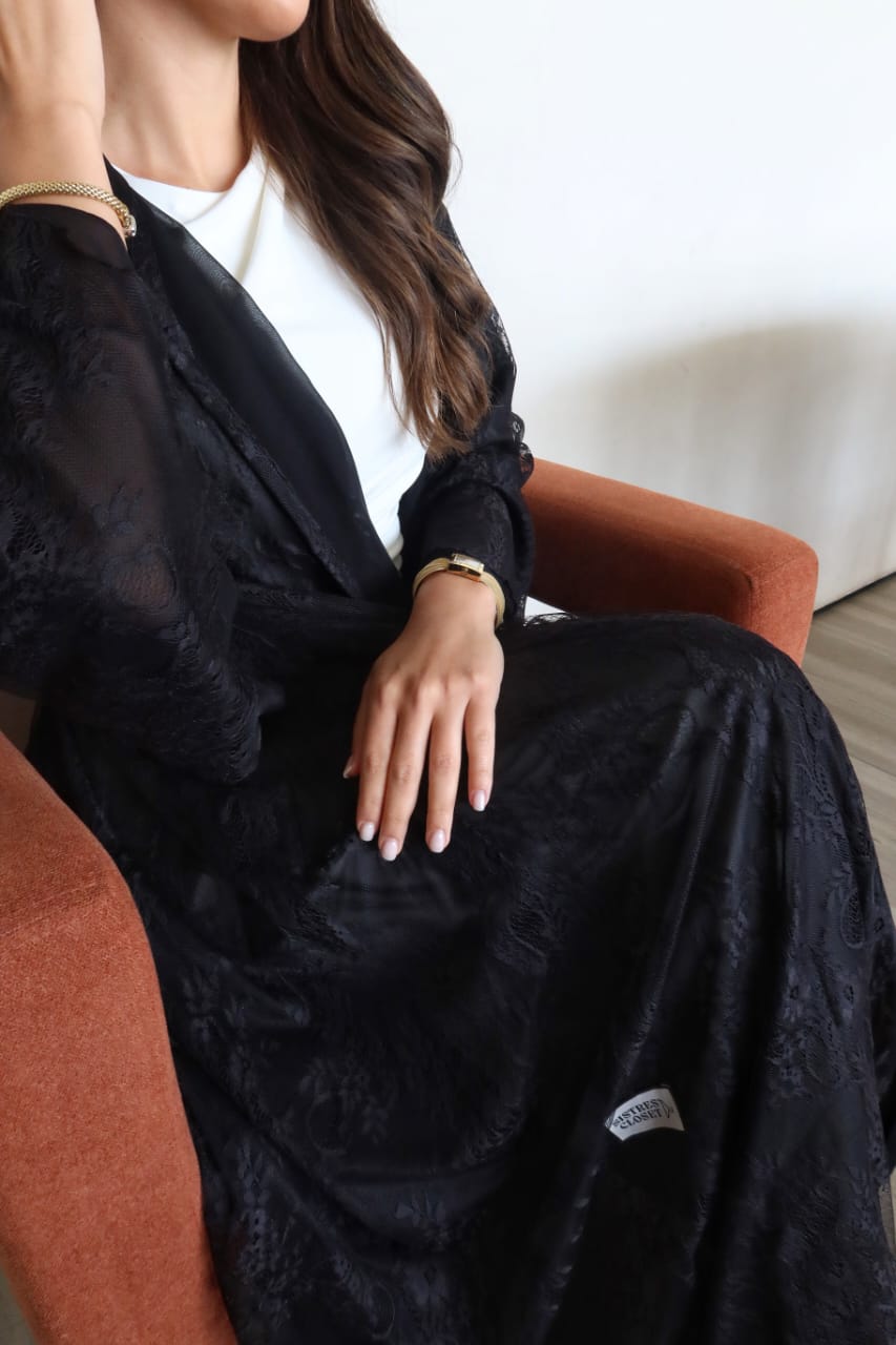Noir Charm Abaya