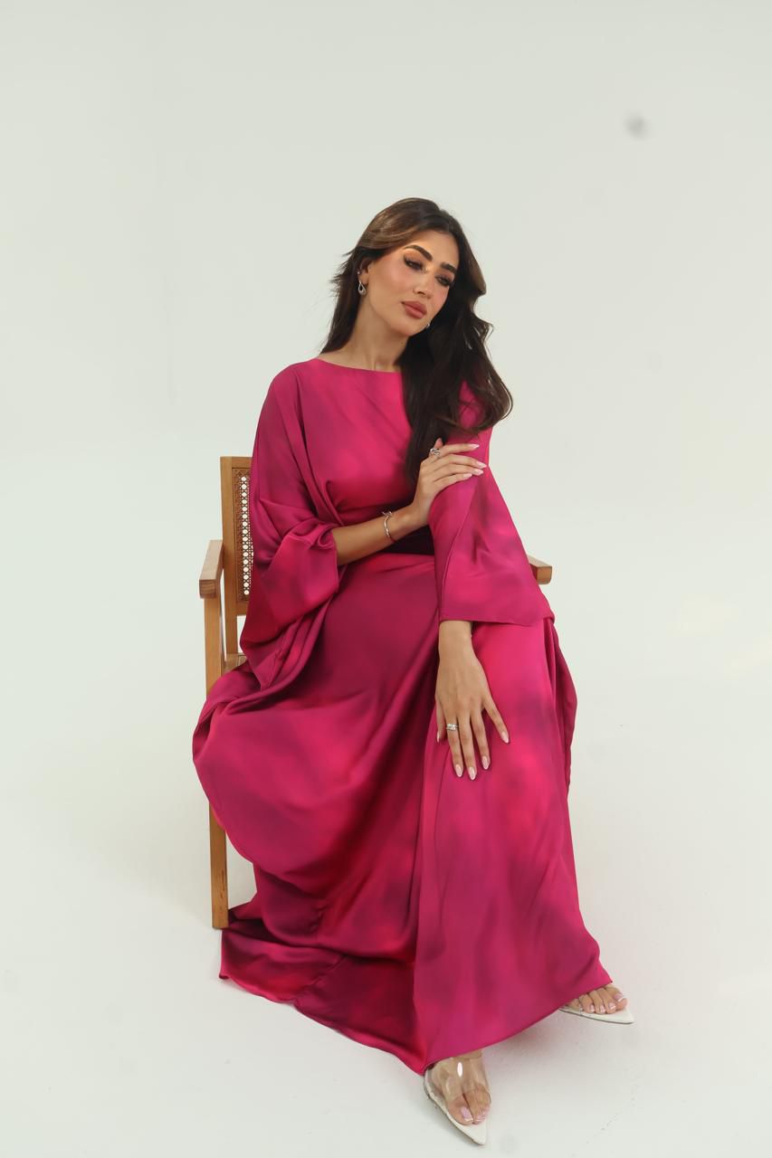 Rose Glow Satin Dress