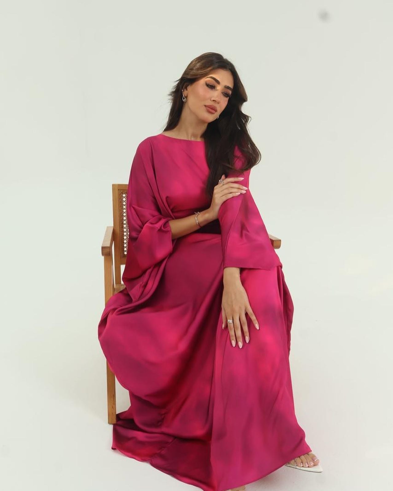 Rose Glow Satin Dress