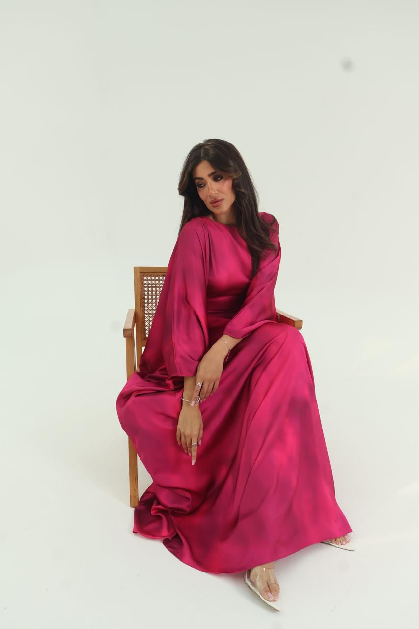 Rose Glow Satin Dress