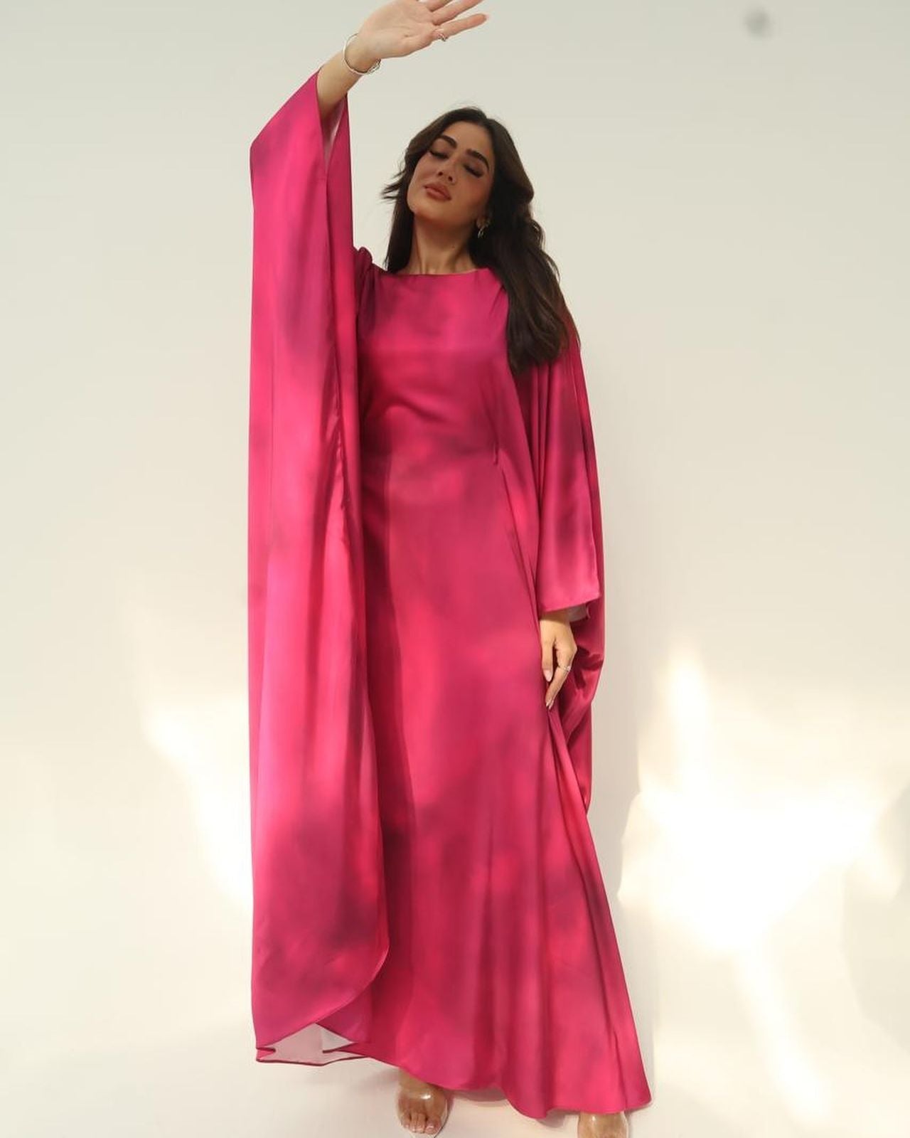 Rose Glow Satin Dress