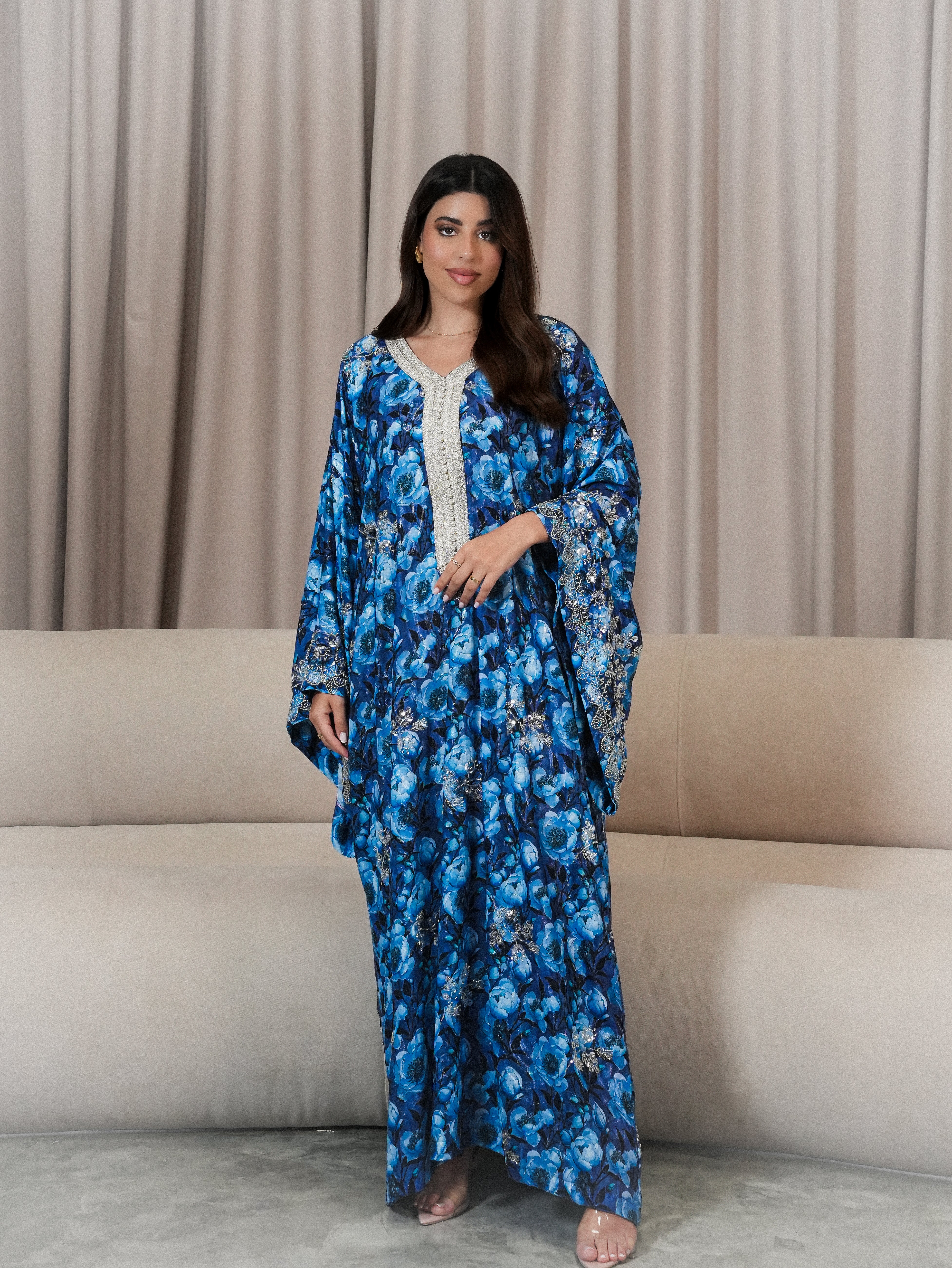Blue Blossom Kaftan