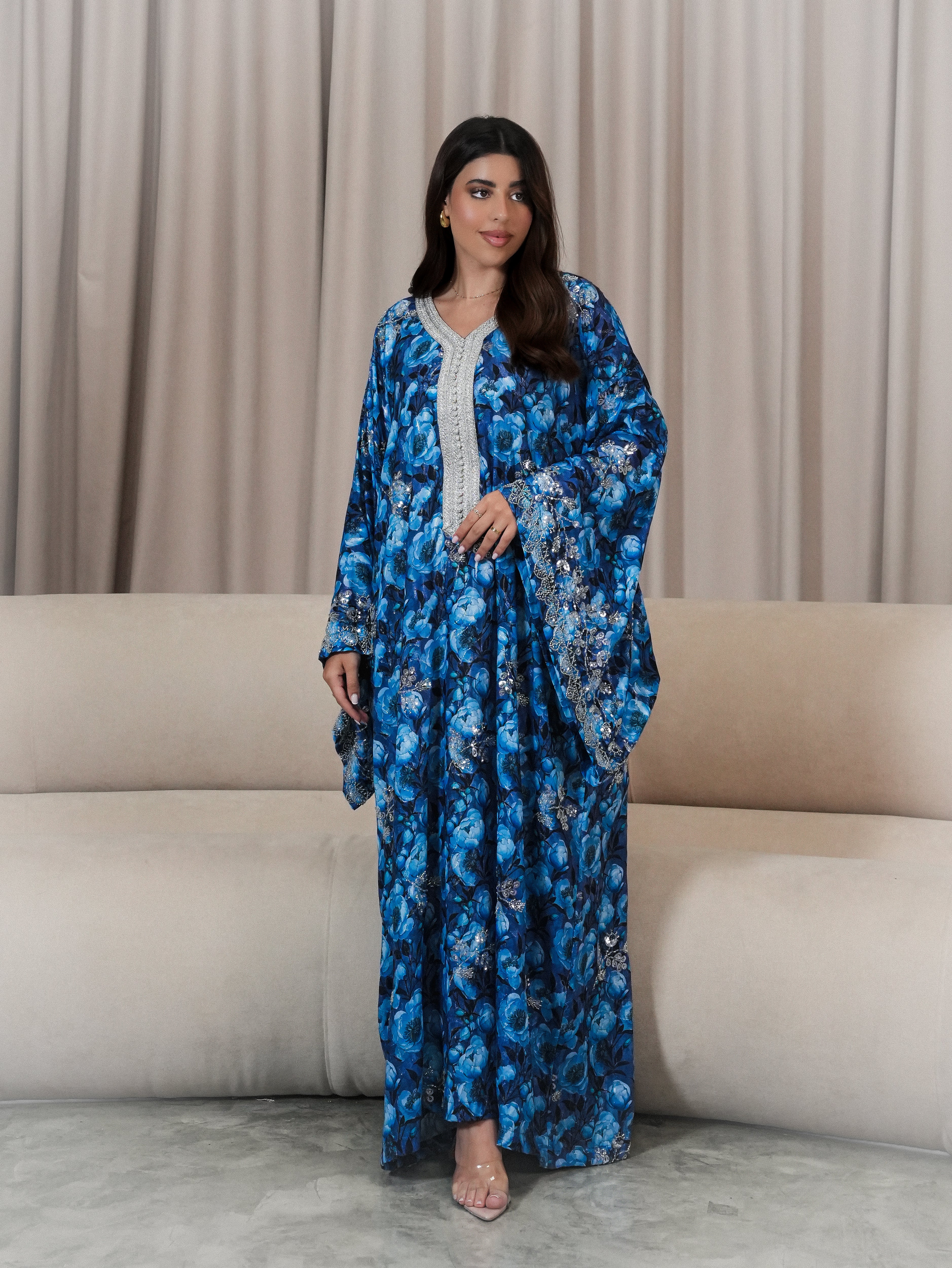 Blue Blossom Kaftan
