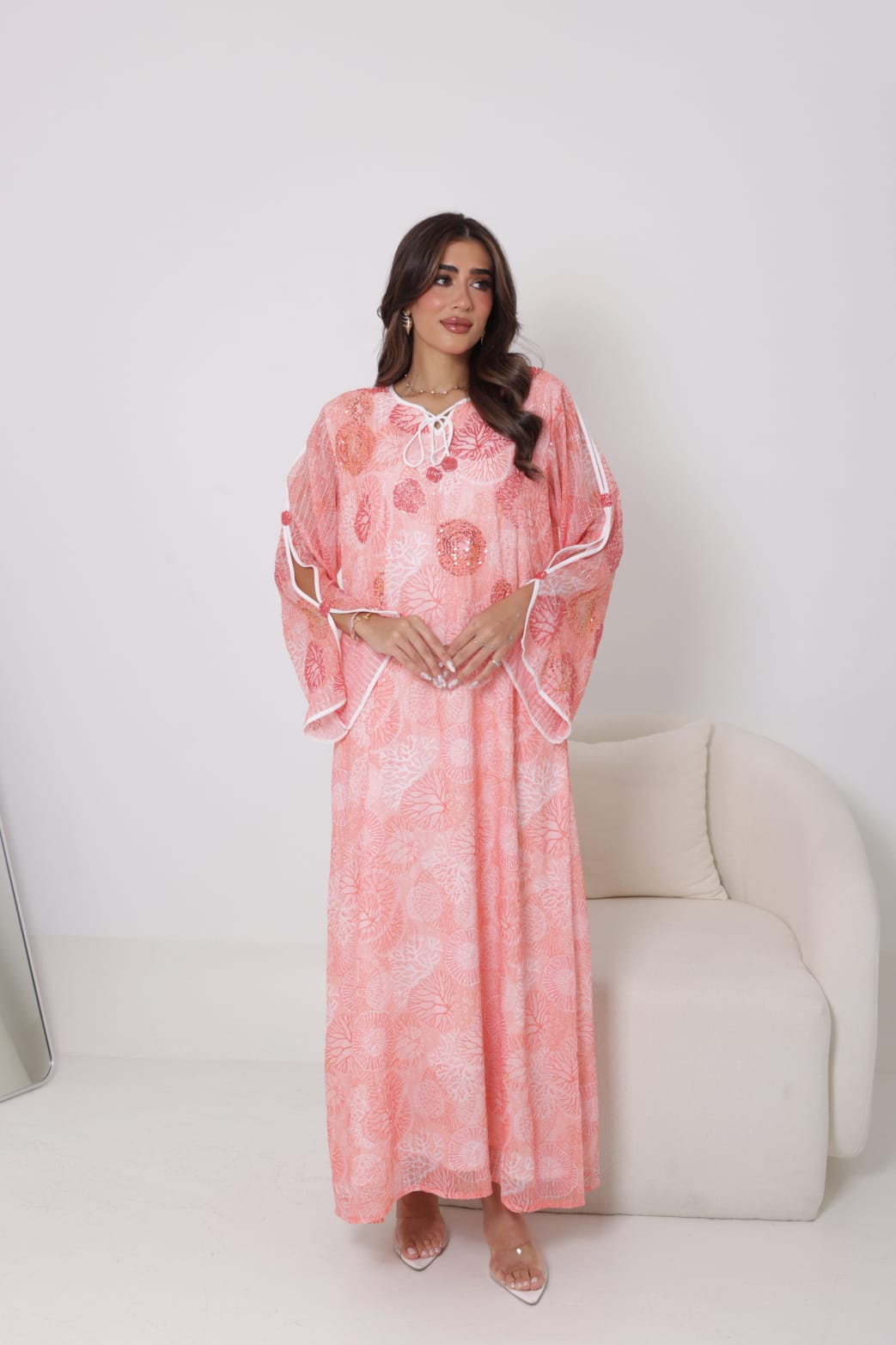 “Coral Glow” Dress