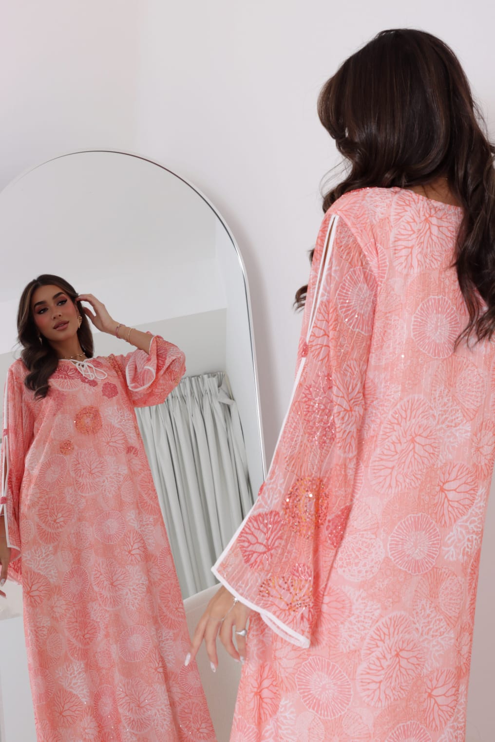 “Coral Glow” Dress