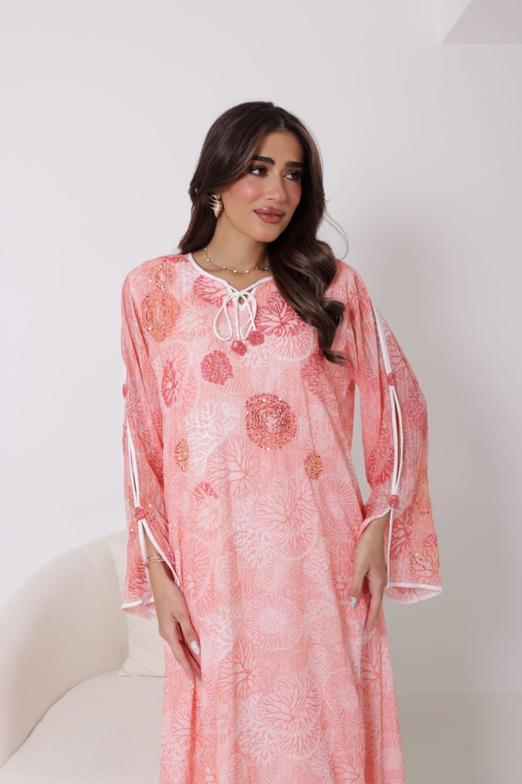 “Coral Glow” Dress