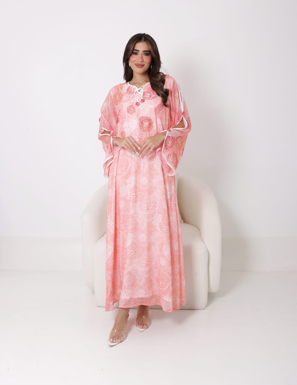 “Coral Glow” Dress