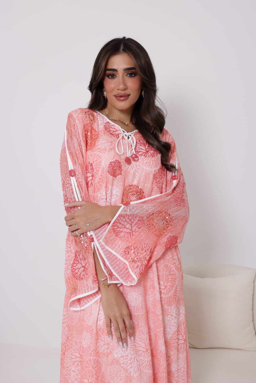 “Coral Glow” Dress