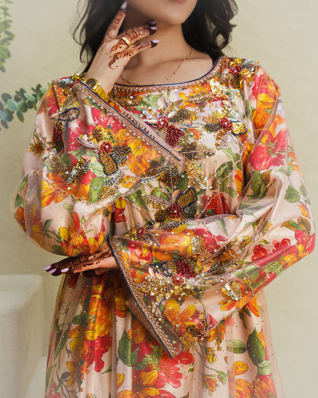 Golden Bloom Dress