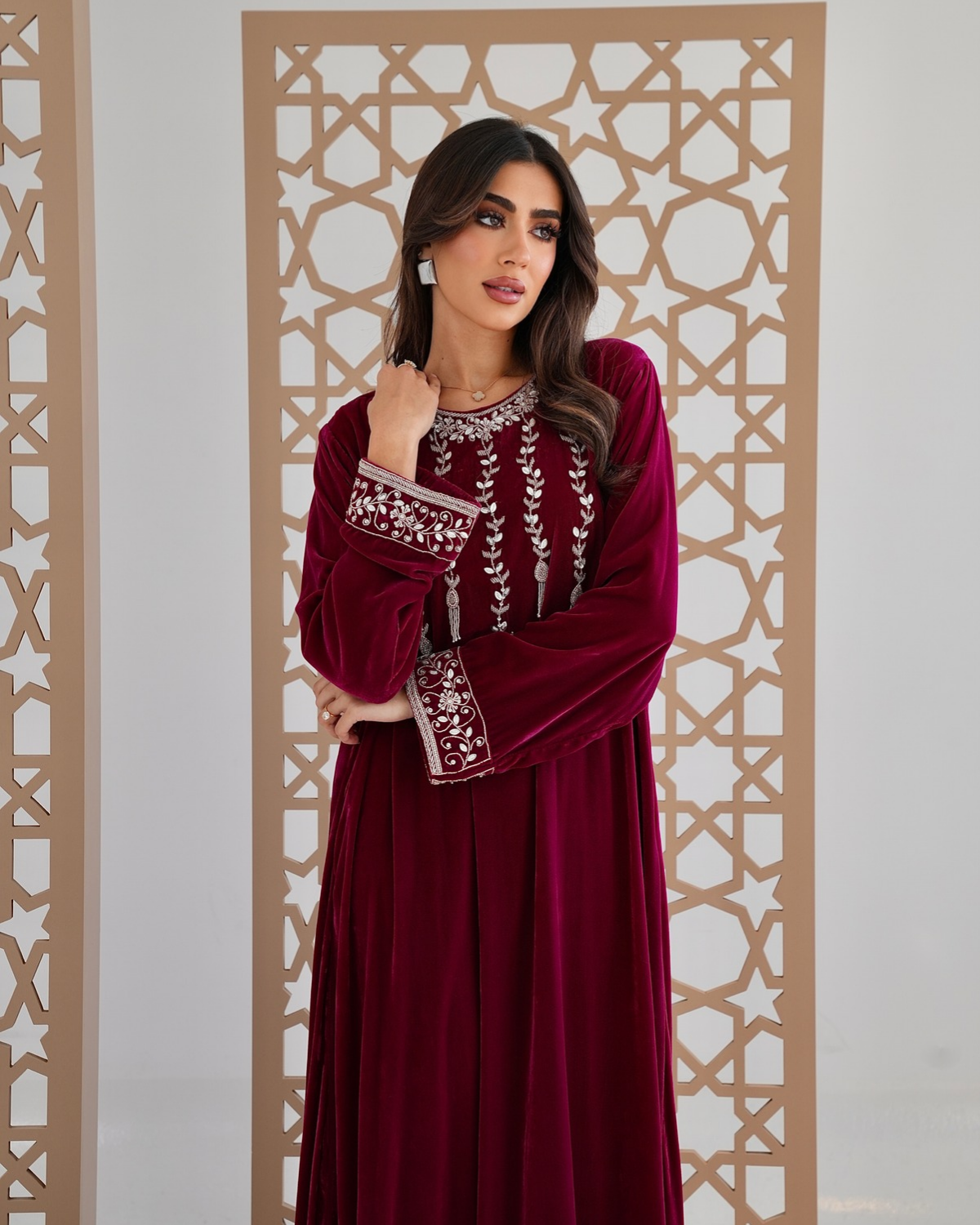 Rose Tassel Velvet Dress