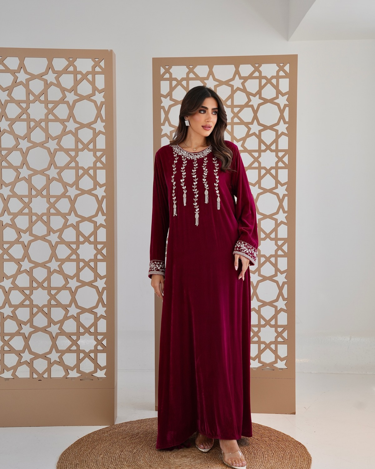 Rose Tassel Velvet Dress