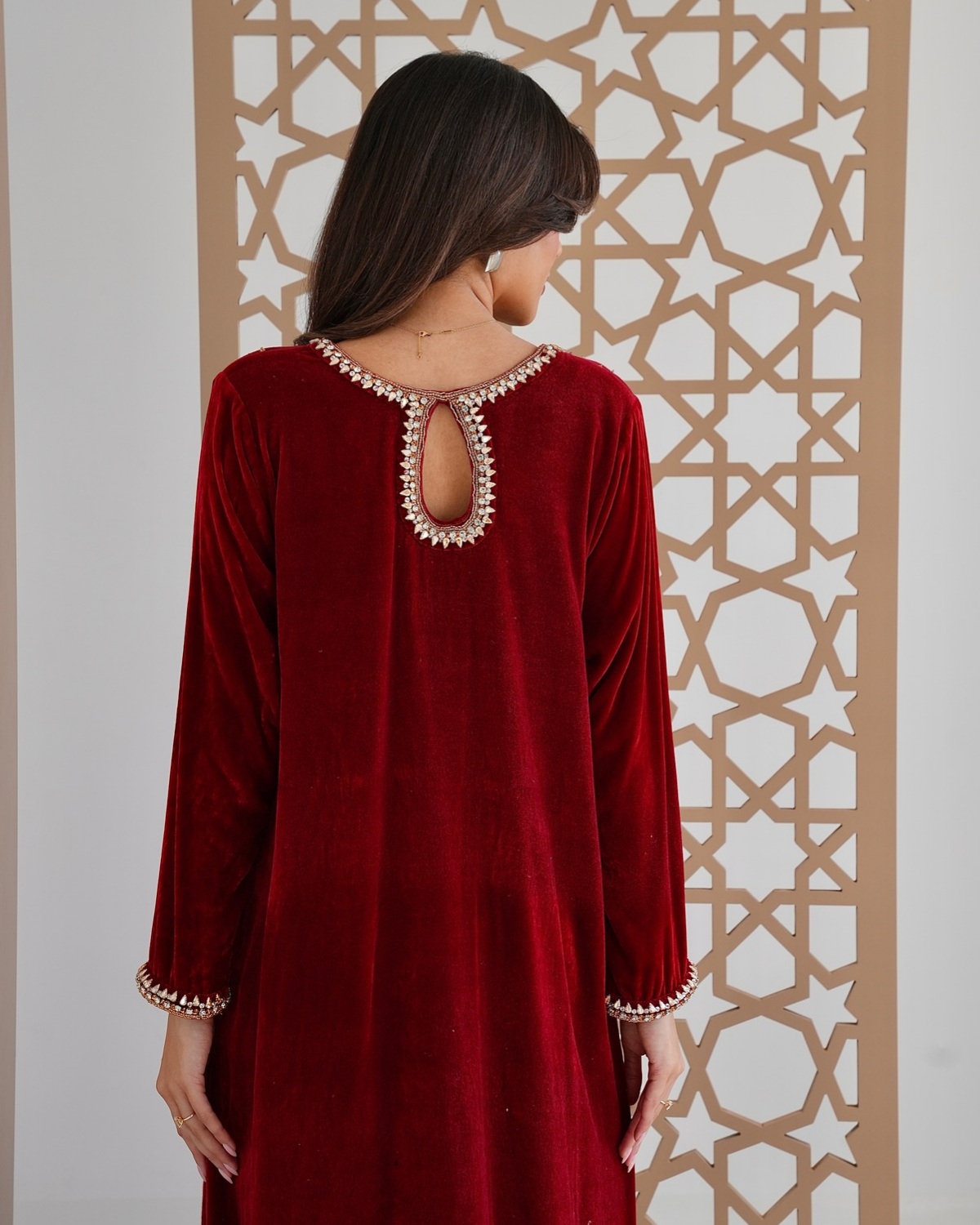 Ruby Charm Velvet Dress