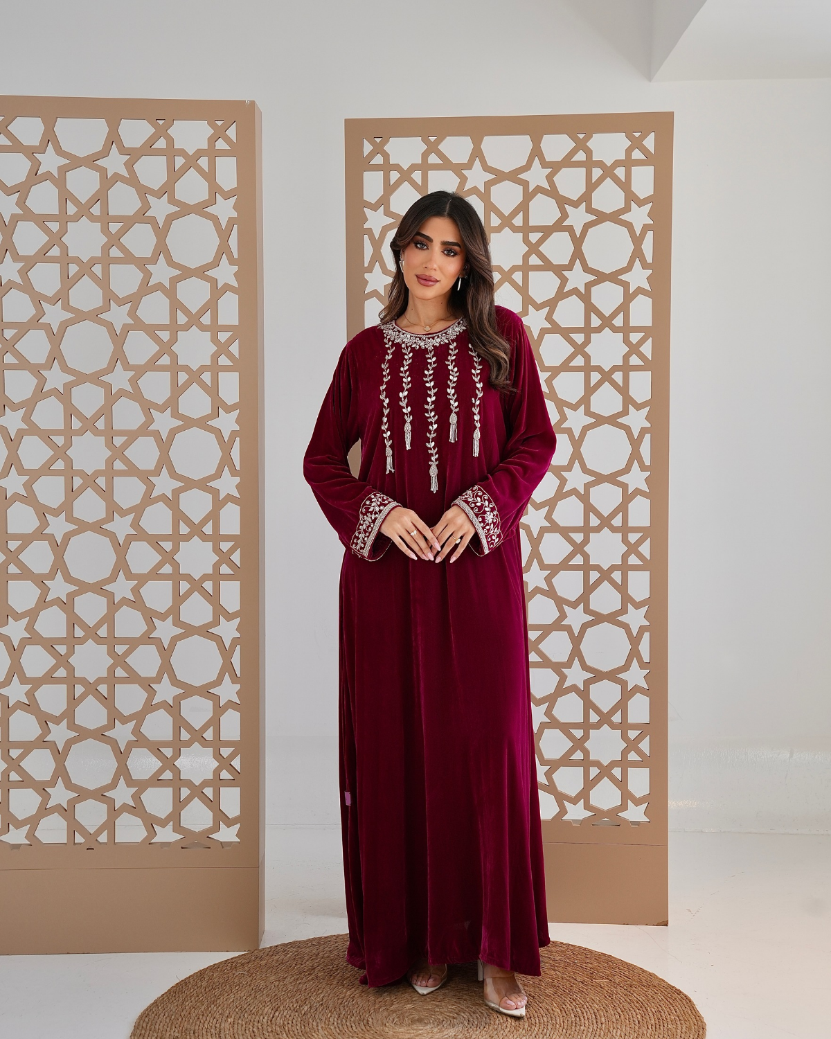Rose Tassel Velvet Dress