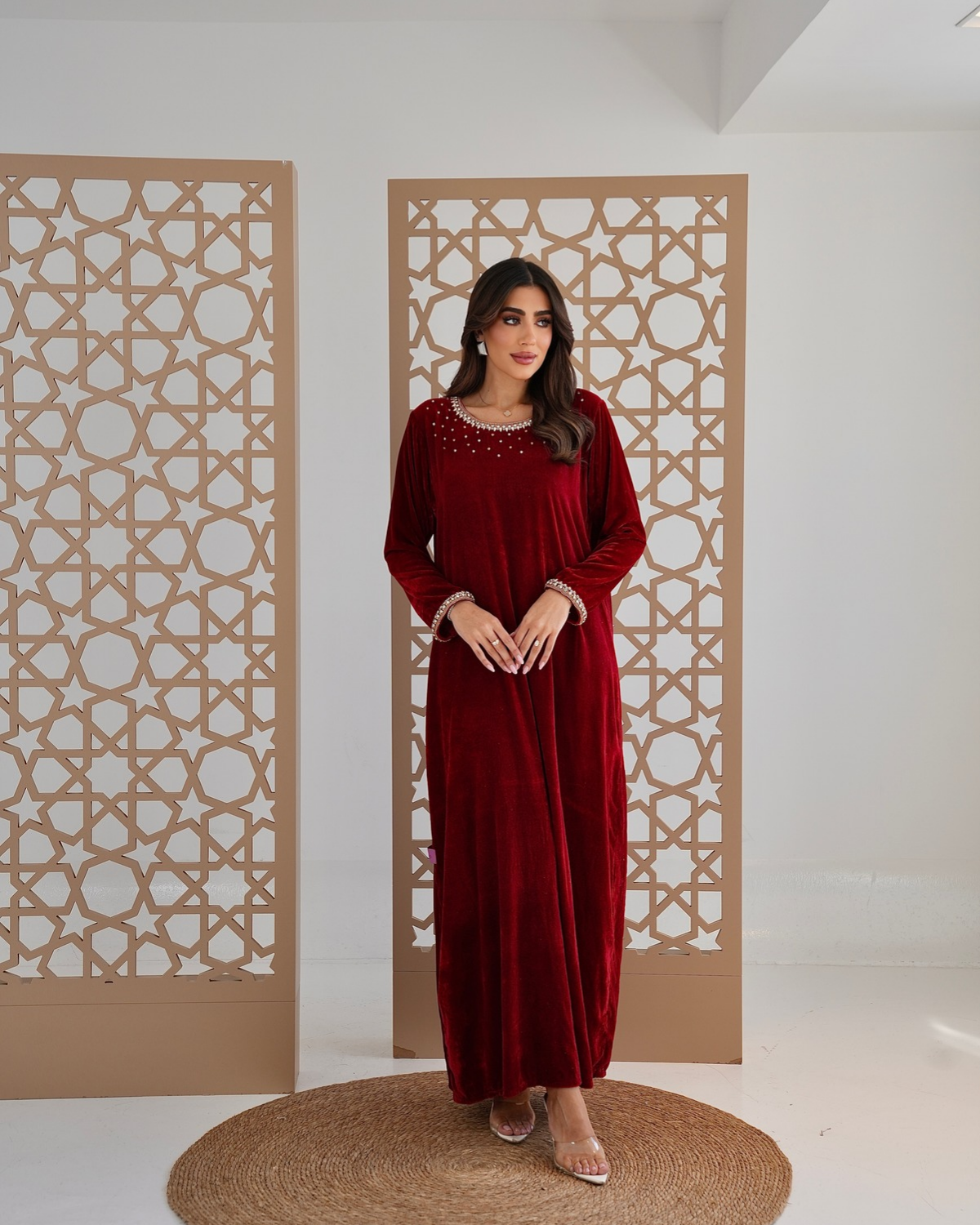 Ruby Charm Velvet Dress